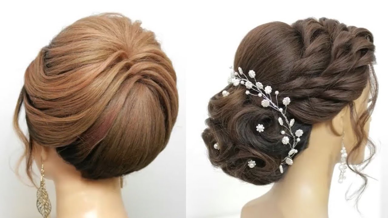 2 Bridal Updos Wedding Hairstyles For Long Hair Youtube