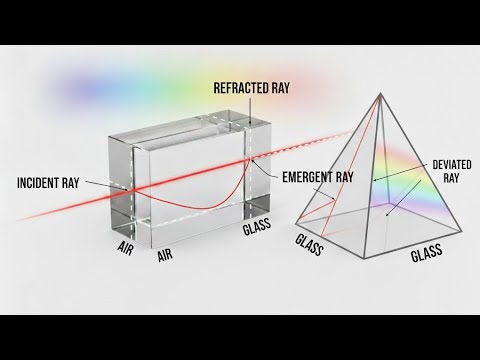 Refraction of Light | Rectangular & Triangular Prism (IGCSE, UTME ...