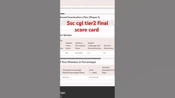 ssc cgl tier2 final score card comment your score 👇#ssc #cgl #tier2 #cgl2024 #chsl #scorecard