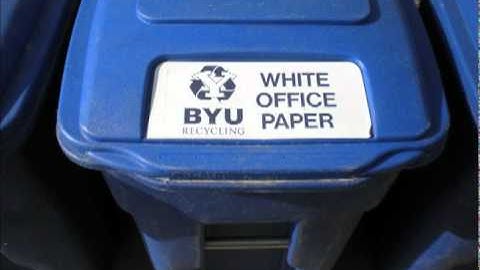 Recycling at Brigham Young University
