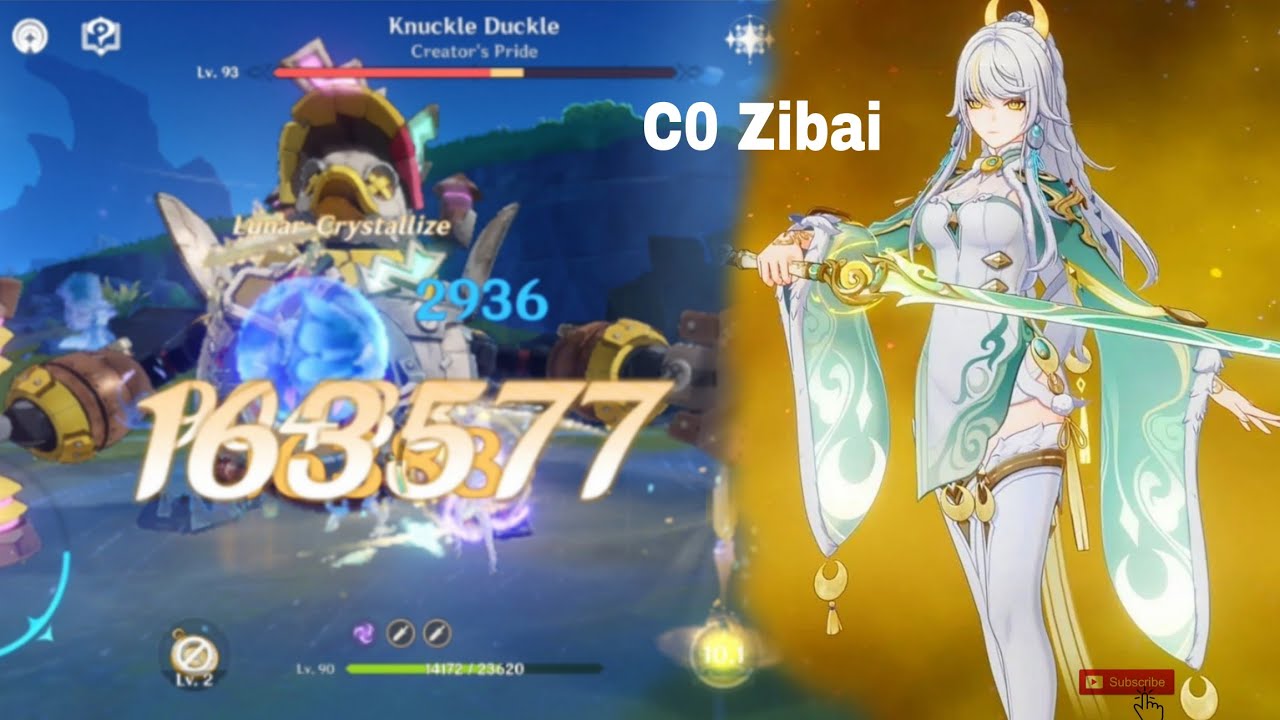 C0 Zibai 90 level P2 playing with columbina #zibai #columbina #genshinimpact 