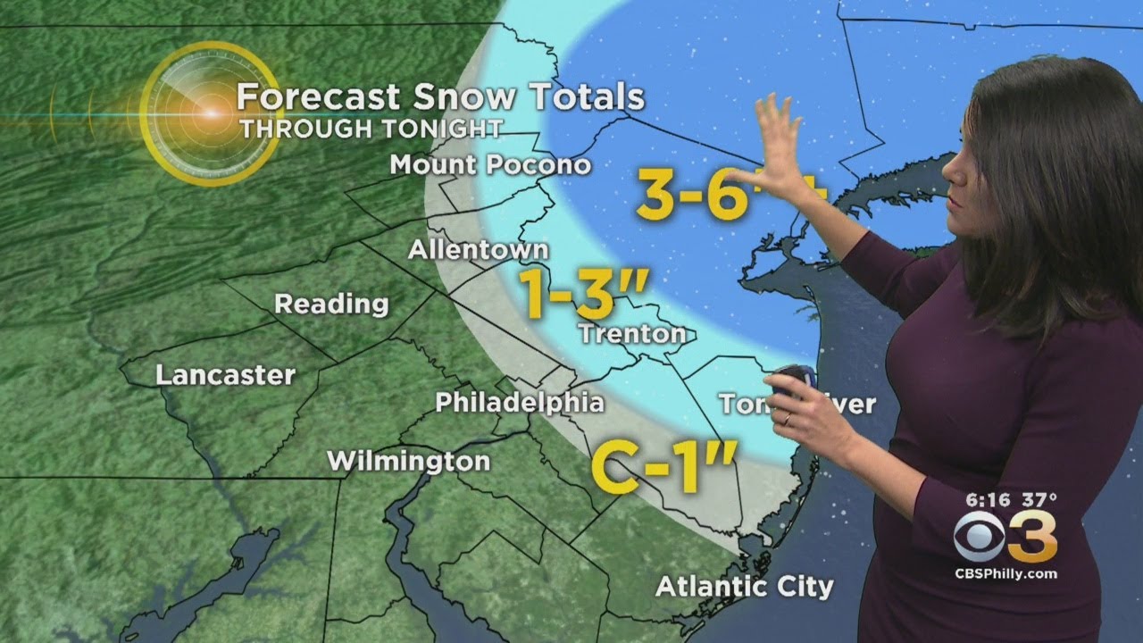 Philadelphia Weather Tracking Snow This Evening YouTube