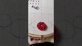 Cast on stitch embroidery rose petal🌸 #embroiderygifts #embroideryart