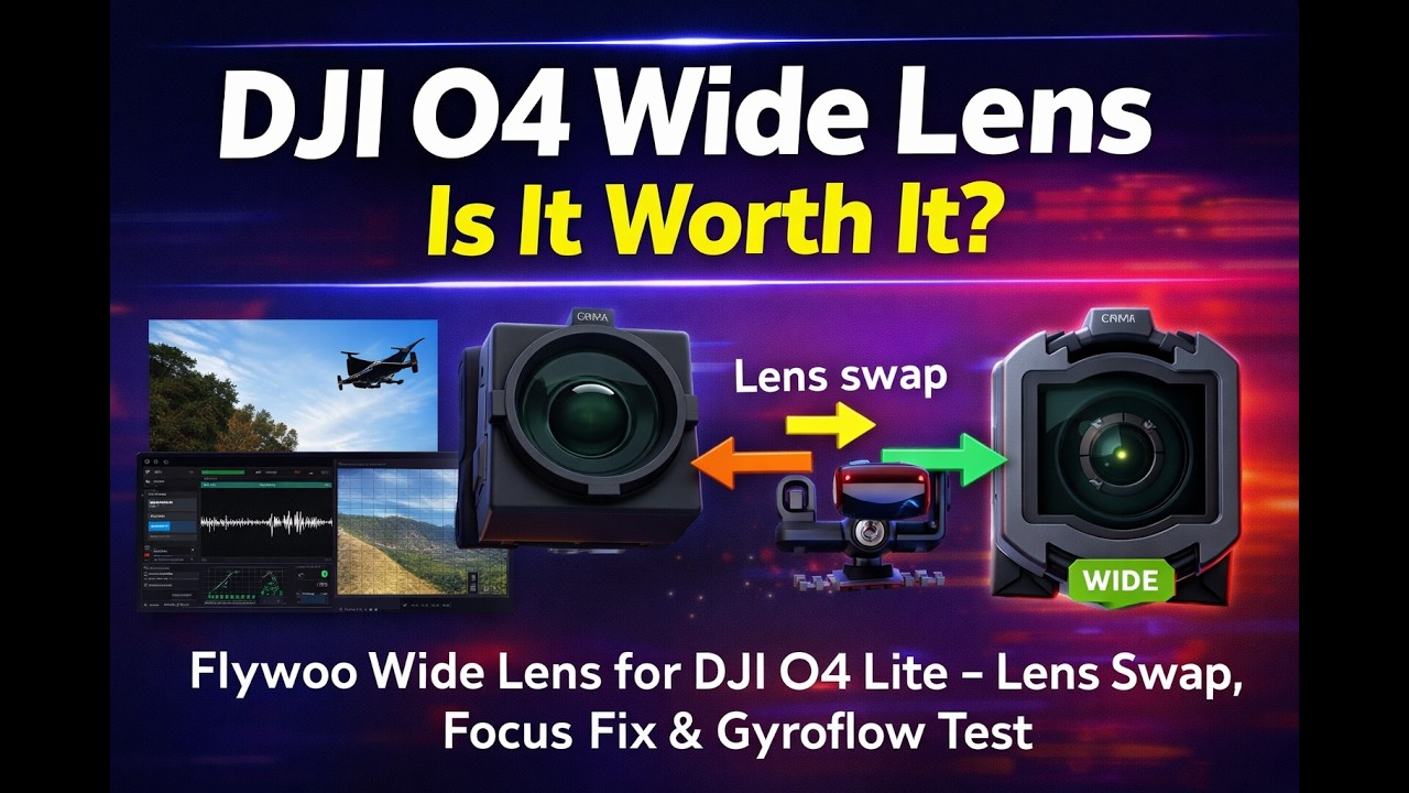 Flywoo Wide Lens for DJI O4 Lite – Lens Swap, Focus Fix & Gyroflow Test