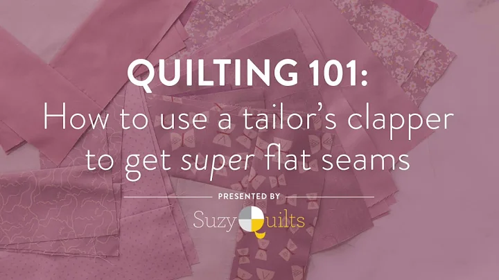Quilting 101: How to use a tailor's clapper to get...