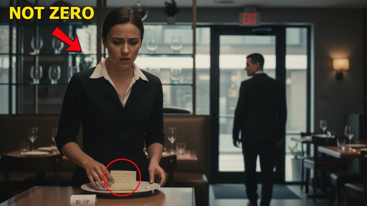 The Mafia Boss Left a $0 Tip — Until the Waitress Found a Note Hidden Under the Plate