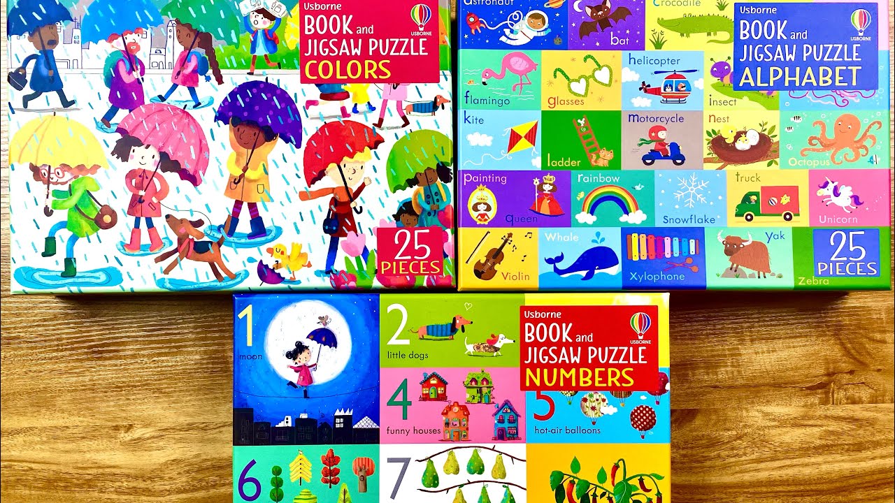 Book and Jigsaw Puzzle Sets! Colors, Alphabet, & Numbers! YouTube