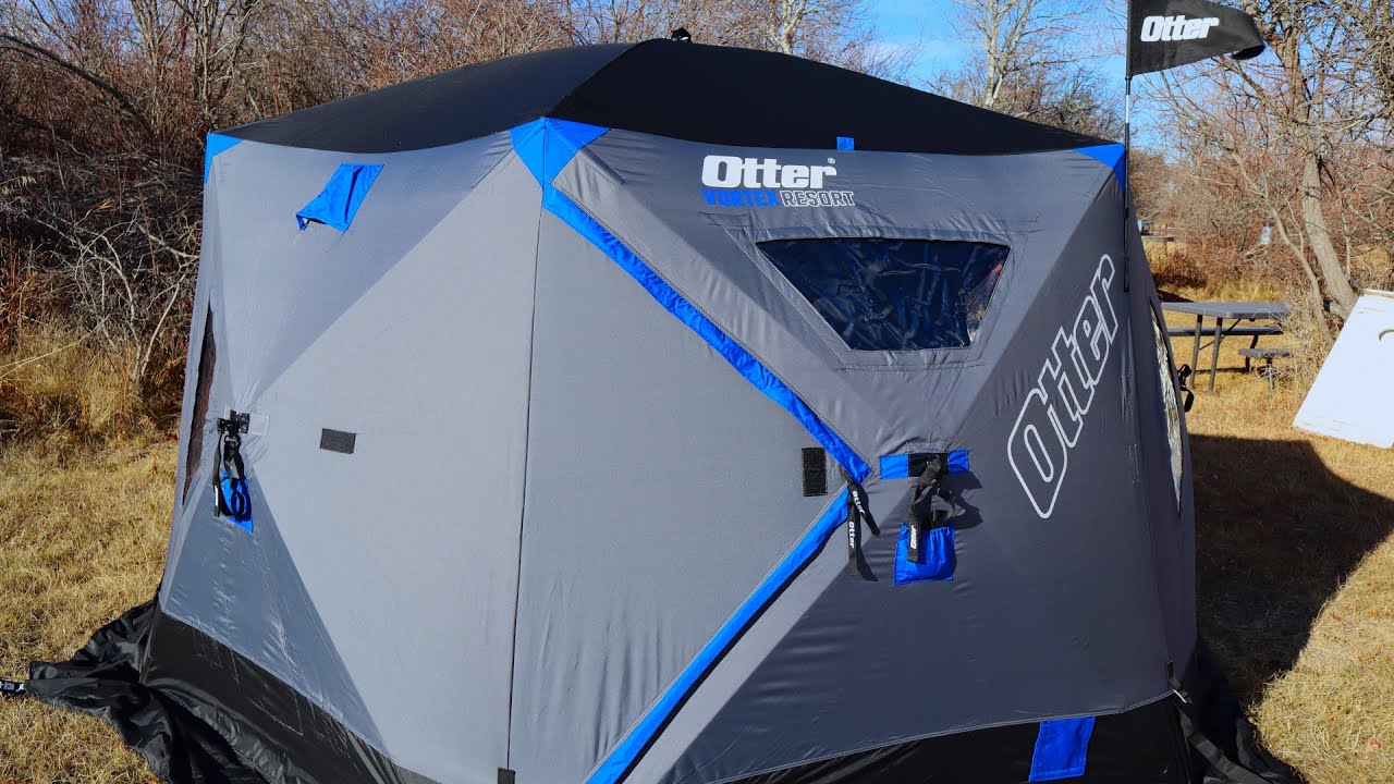 2022 Otter THERMAL Vortex Hub Resort / 6-7 Man INSANE Ice Shelter REVIEW /  BEST Ice Tent!! 