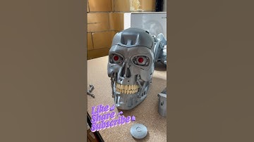 How to put teeth in T-800 terminator life size raw 3d print statue
