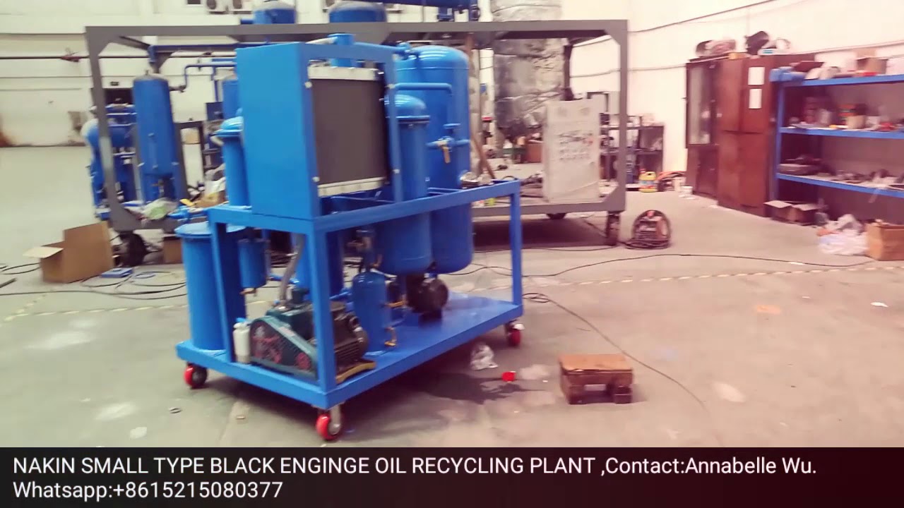 small type black engine oil recycling plant YouTube