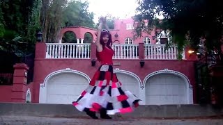 Patchwork skirt in Hippie style. Multi-color satin maxi skirt. Sofia Goldberg screenshot 4