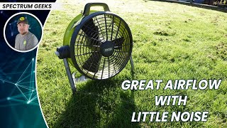 Ryobi Drum Fan Review //  R18F5-0 // Loudness Test // One+ // Battery Fan