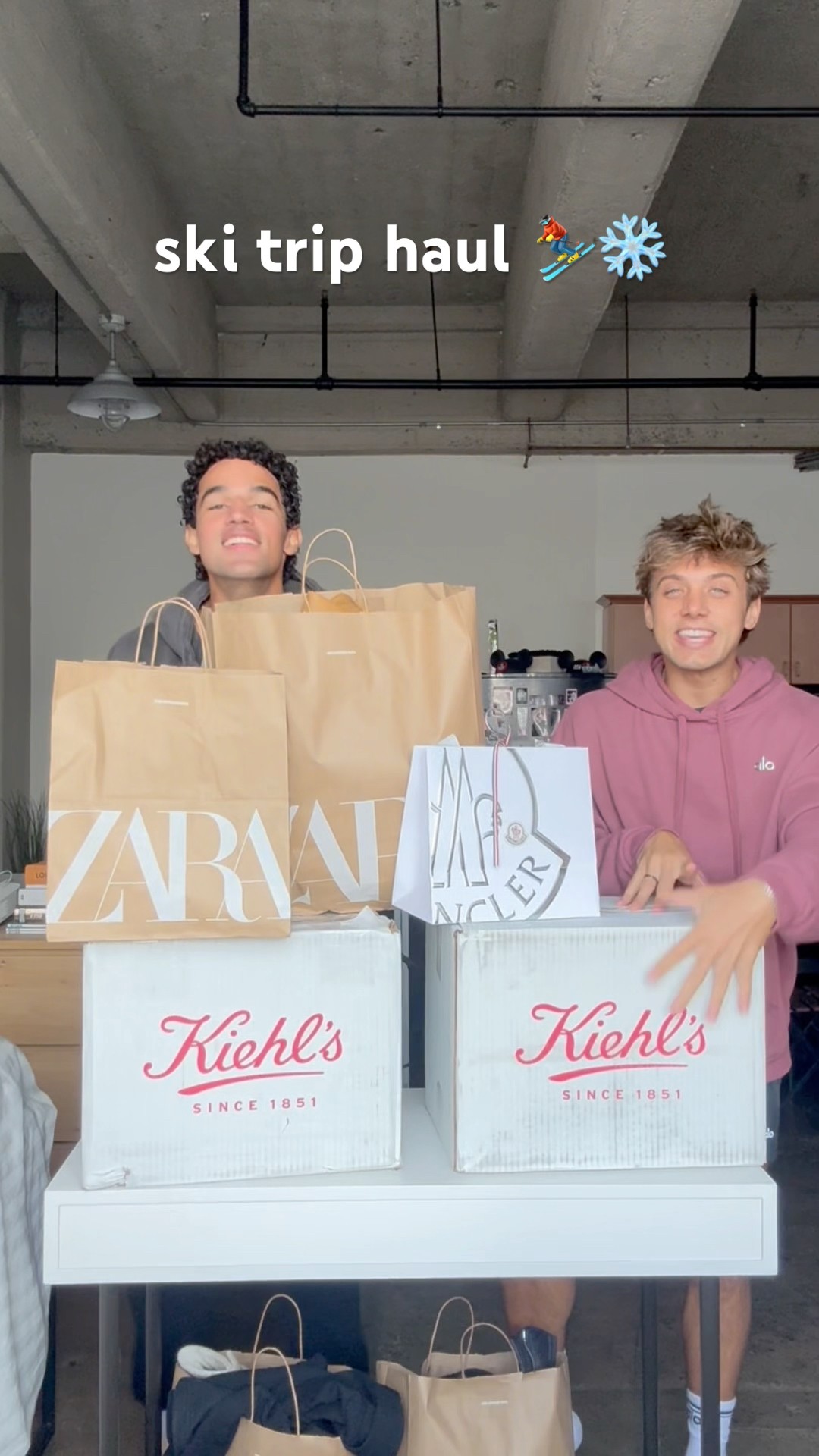 everything we got for our ski trip with ​⁠@KiehlsNYC #sheadurazzo #skitrip #haul