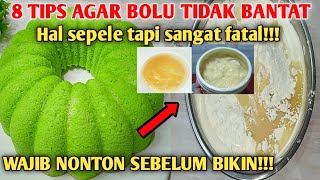 WAJIB TAU !!! 8 Tips agar bolu tidak bantat