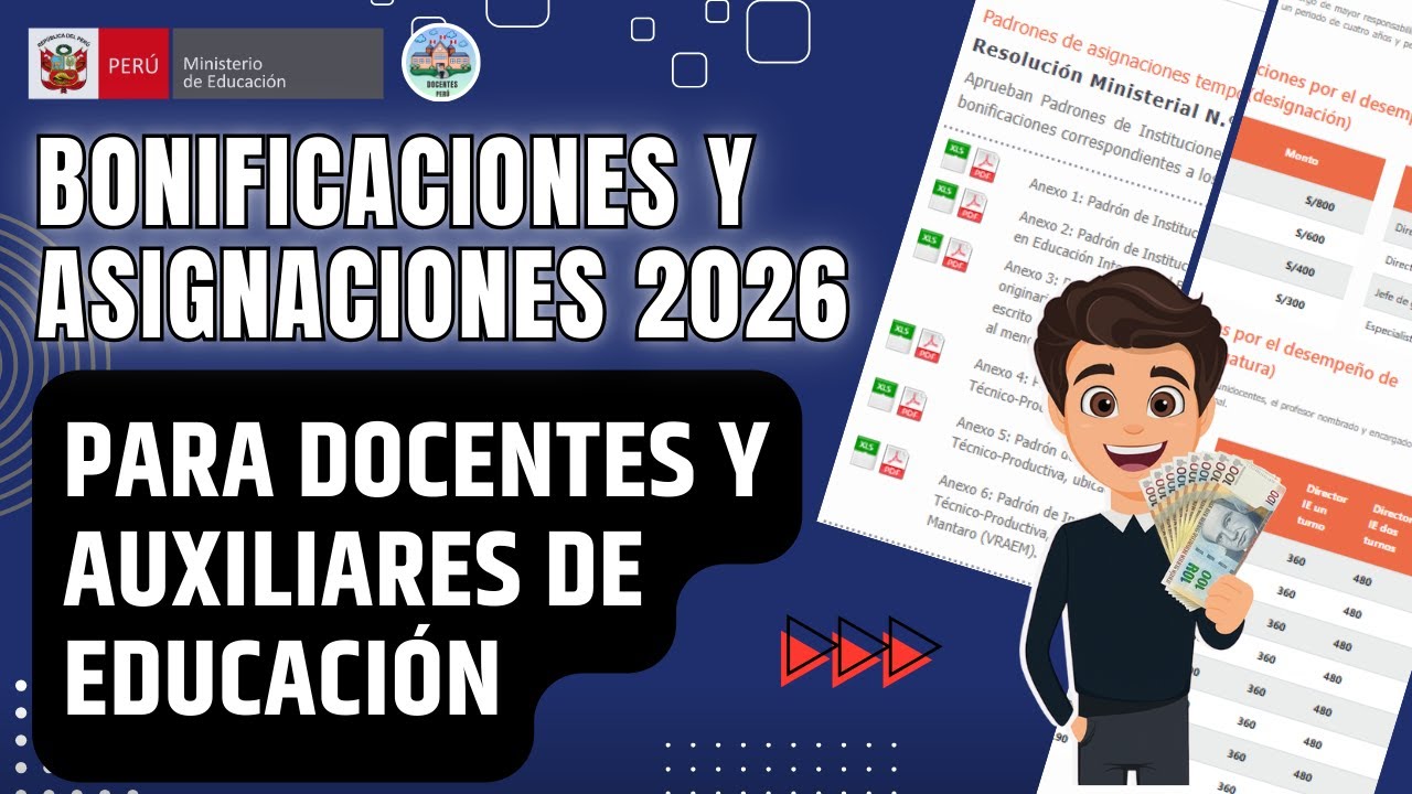 𝐌𝐈𝐍𝐄𝐃𝐔 𝐏𝐔𝐁𝐋𝐈𝐂𝐀 𝐋𝐀𝐒 𝐁𝐎𝐍𝐈𝐅𝐈𝐂𝐀𝐂𝐈𝐎𝐍𝐄𝐒 𝐏𝐀𝐑𝐀 𝐃𝐎𝐂𝐄𝐍𝐓𝐄𝐒 𝐘 𝐀𝐔𝐗𝐋𝐈𝐀𝐑𝐄𝐒 𝟐𝟎𝟐𝟔!!!