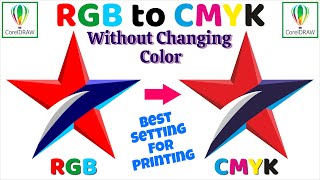 rgb to cmyk in coreldraw without color change in coreldraw | rgb to cmyk for printing | #coreldraw