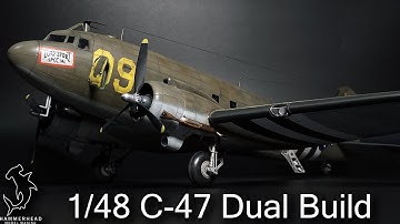 Monogram and Trumpeter 1/48 Scale C-47 Dual Build Part 3 | Full Build Series