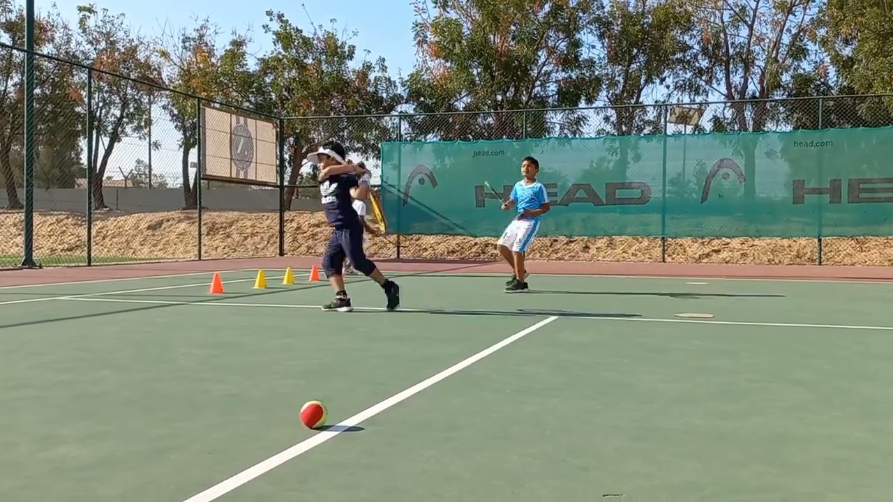 RED BALL TENNIS DRILL FOR KIDS. Great drill  for footwork