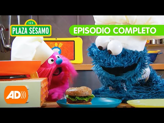 Plaza Sésamo: Comegalletas cocina una rica hamburguesa vegetariana | Episodio Completo class=
