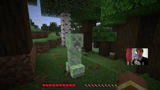 Celebrity minecraft FAIL spawning a creeper in survival mode Wealth