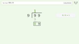 Long Division Problem 99/9: Step-by-Step Video Solution