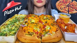 ASMR PIZZA HUT MUKBANG | EATING PIZZA, PASTA, WINGS