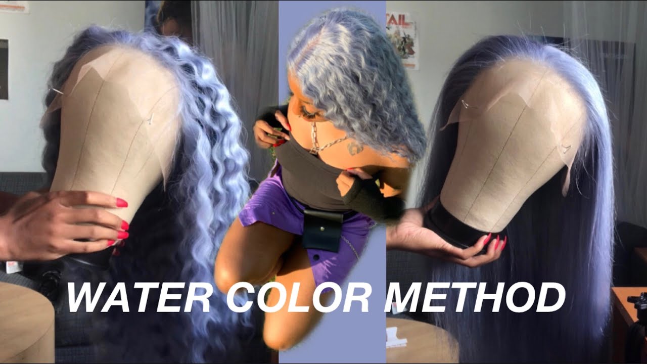 BEST WATER COLOR METHOD HOW TO DYE WIG SILVER/PLATINUM ⛈ ️🥶 Posh
