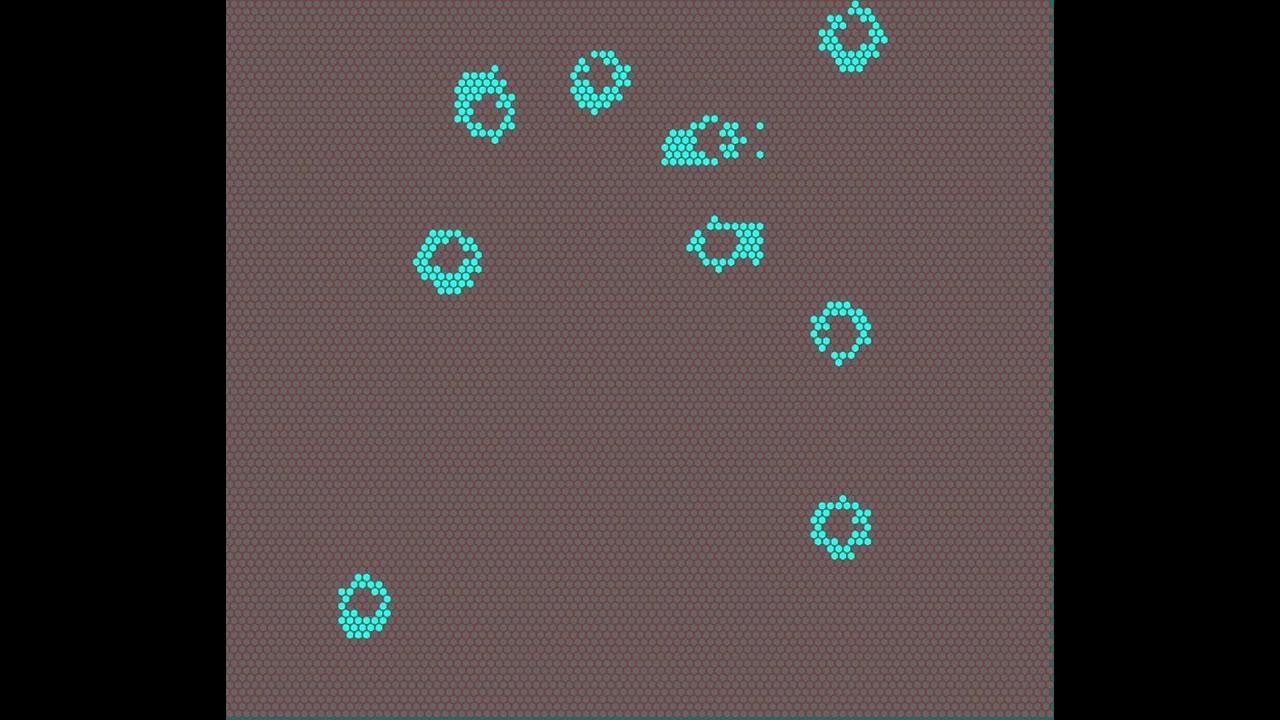 Model that combines Life Game rules and Turing pattern model YouTube