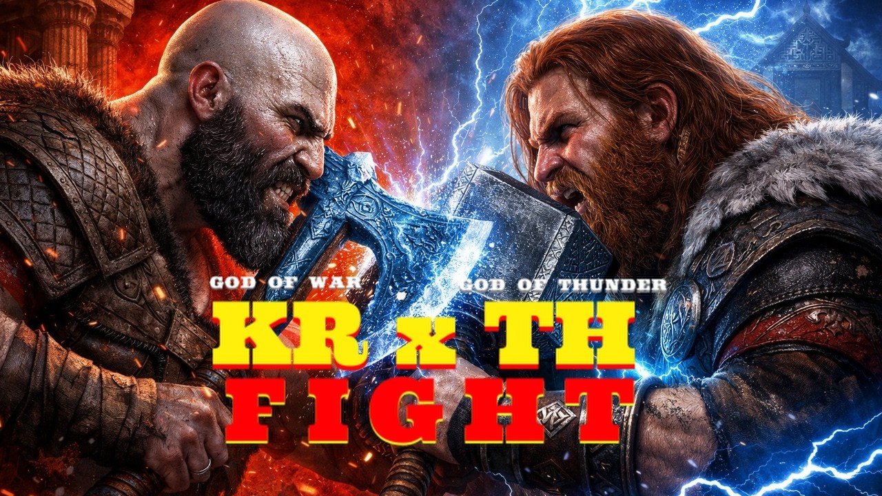 Fighting Games Rk Kratos vs Thor Fight | KR x TH | God of War Ragnarok | KH x RK promo ...