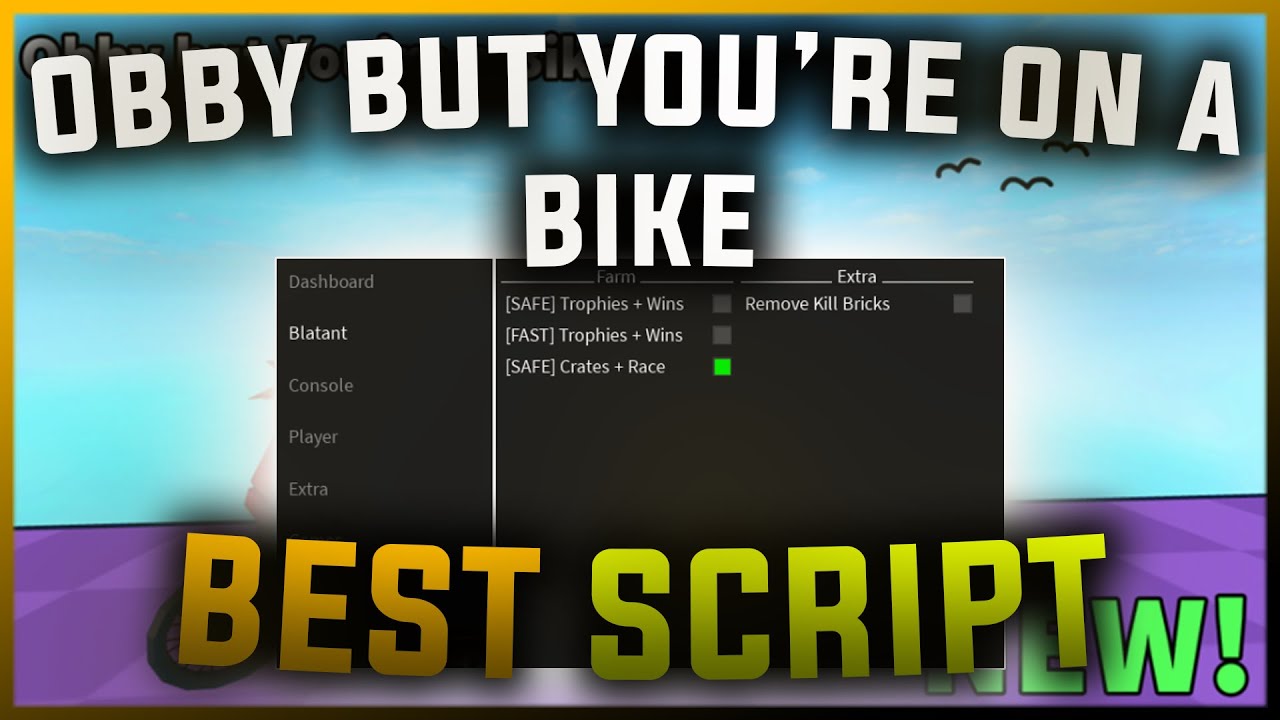 [MOBILE] OBBY BUT YOU'RE ON A BIKE SCRIPT | AUTOFARM TROPHY, WINS, RACE ...