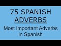 Adverbs in Spanish Language. Most Common Spanish Adverbs