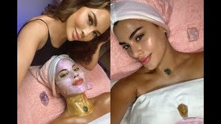 ASMR Supermodel Facelift Facial Ft Ariadna Gutierrez {Miss Colombia} | Jadeywadey180