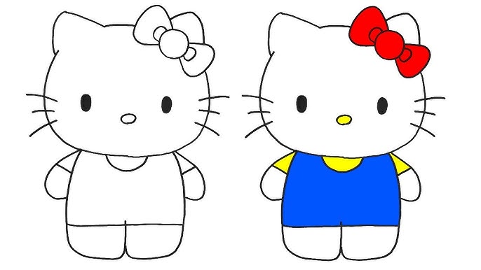ハローキティのかきかた How To Draw A Hello Kitty 006 Youtube