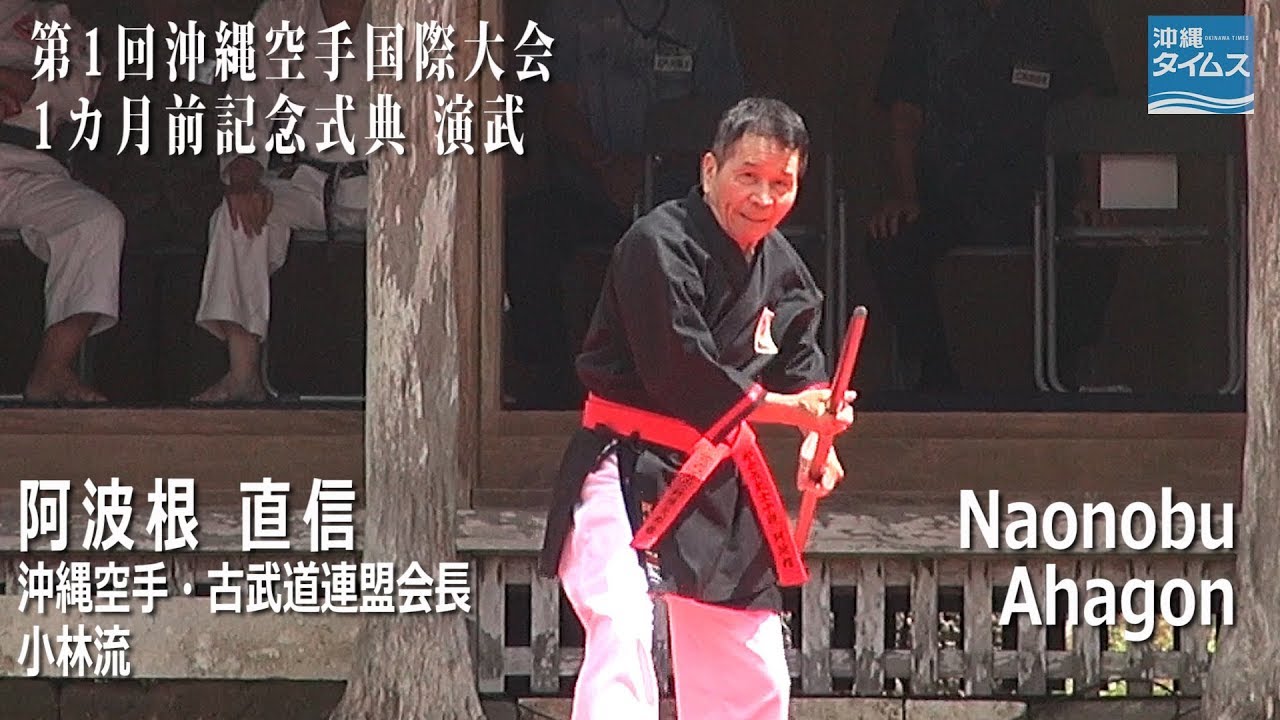 第1回沖縄空手国際大会 1カ月前記念式典演武 阿波根直信 Naonobu