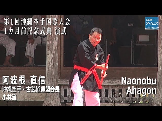 第1回沖縄空手国際大会 1カ月前記念式典演武 阿波根直信 Naonobu