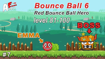 🔴Bounce Ball 6: Red Bounce Ball Hero - Gameplay #7 (level 81-100)