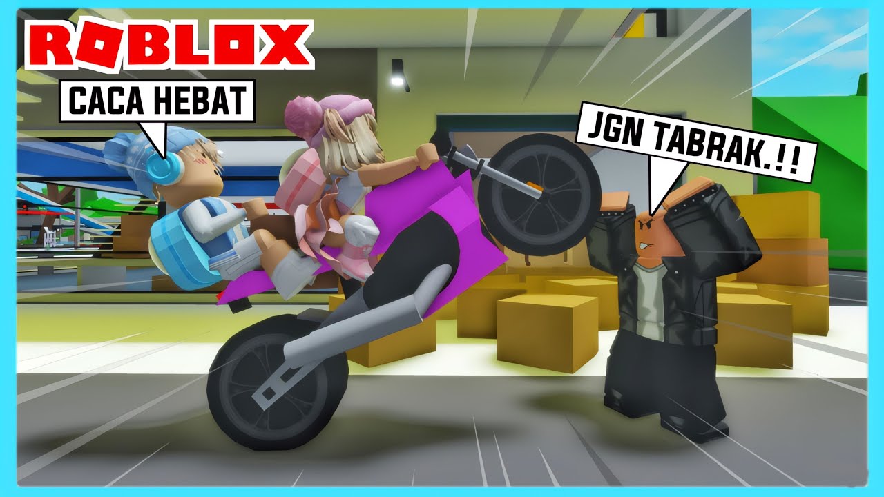 Adiku Belajar Motor Dan Menabrak Orang Di Roblox Brookhaven ft @Shasyaalala