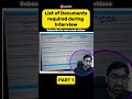 Most Important Documents for IBPS PO Interview #guidely #ibpspo #adityasir #shorts #interview #yt
