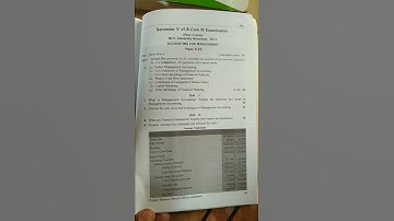 B.com 5th semester accounting for management ppr