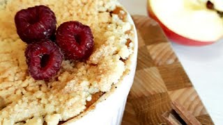 Яблочно-банановый крамбл! Легкий рецепт тертого пирога! 🥧 Яблочно-банановый крамбл! Легкий рецепт тертого пирога! 🥧