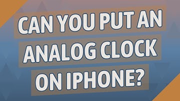 Can you put an analog clock on iPhone?