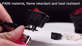 KCD1 On Off 4Pin Boat Car Rocker Switches 6A 10A 250V 125V AC No Led Lamp