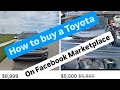 Tips for finding a Toyota Truck on FB Marketplace!