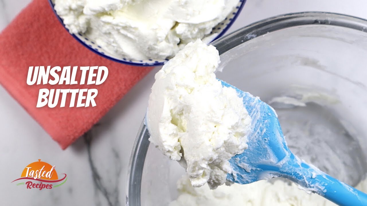 How to make Unsalted White Butter at Home | Homemade Unsalted White Butter Recipe by TastedRecipes | Tasted Recipes