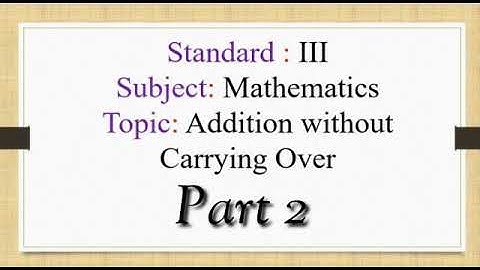 std 3 Mathematics #addition part2