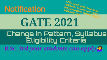 Gate 2021 notification|IIT Bombay|Change in Pattern| Syllabus|Eligibility Criteria|Exam dates out