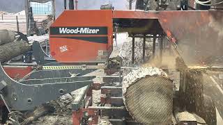 Woodmizer Super 70 Sawing big pallet material