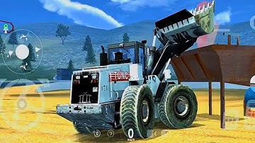 Heavy Machines & Mining Simulator : 3. Deep Excavation Load onto Filtration Conveyor Using Loader