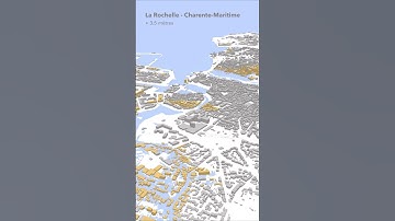 Sea Water Level Simulation for Mapping The Potential Flood Affected Zones in France - ESRI #Shorts