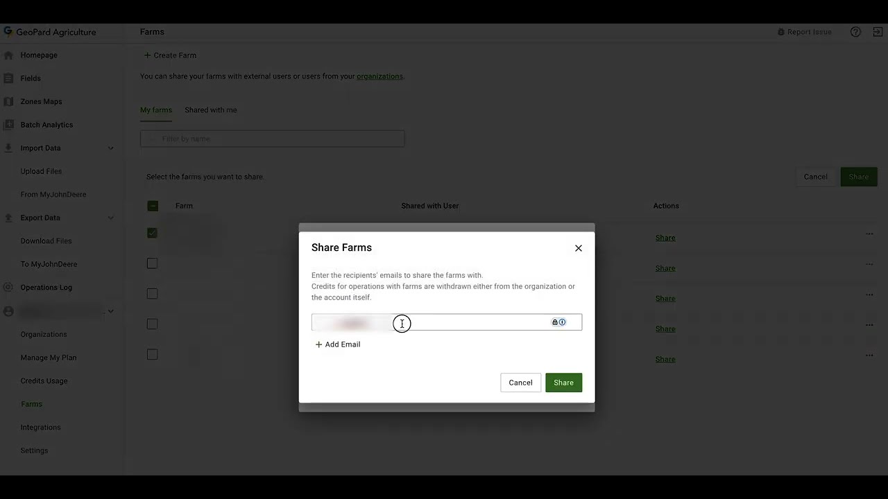 GeoPard - Share Farms and Fields (and all the farm data under it)